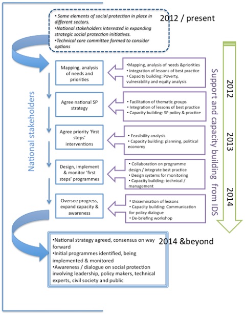 Flow Chart of Timeline for Technical Assistance to Support UNICEF and the Government of Chad